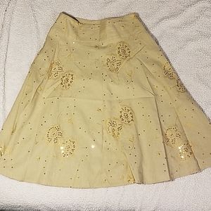 Carole Little Sequin Stitched Skirt Sz 8